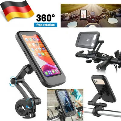 Produktbild von Handy Halterung für Fahrrad Wasserdicht, Handyhalterung Fahrrad Universal für iPhone/Samsung/Huawei