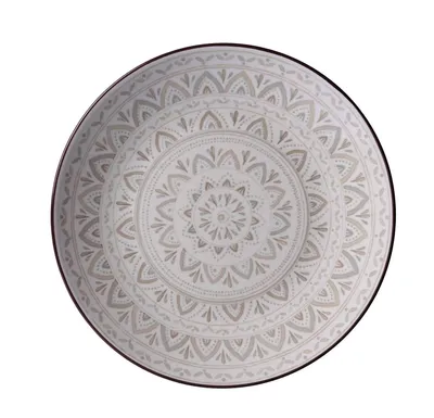 Image de Ritzenhoff & Breker Valencia Assiette, Assiette plate, Assiette plate, Céramique, Marron, Gris, Blanc, 26.5 cm, 745085