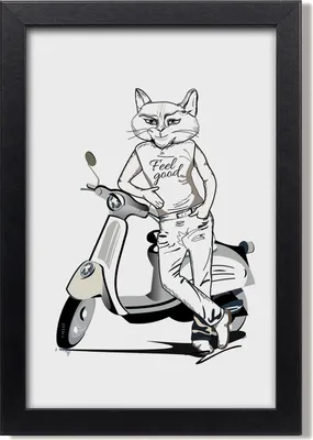 Produktbild von Bild 20x30 MDF-Rahmen, Wandkunst Katzenmännchen