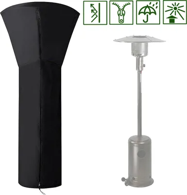 Produktbild von Pokrowiec na promiennik z długim zamkiem błyskawicznym Pokrowiec ochronny na promiennik Patio Pokrowiec na promiennik Patio Czarny 226x85x48CM