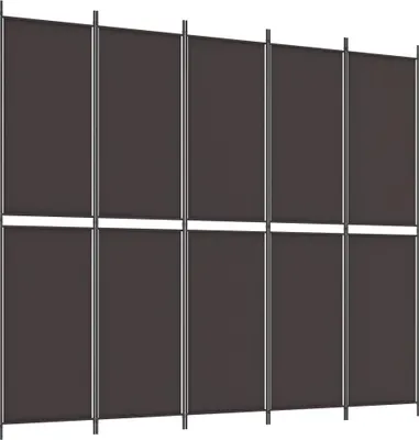Obrázok produktu pre vidaXL 5 ks Paraván hnedý 250x220 cm Látka