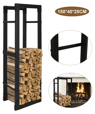 Produktbild von Eikuavons Kaminholzregal Brennholzständer 150*40*25CM wetterfestem Metall Brennholz Brennholzregal