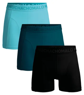 Produktbild von Muchachomalo Herren Boxershorts – 3er Pack – Baumwolle Stretch – Bequeme Unterwäsche – Größe L - SOLID1010-690