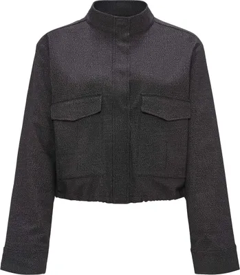 Produktbild von OPUS Jandra 900 Damen Blazer Schwarz, cropped Länge, lockere Passform, Größe 34