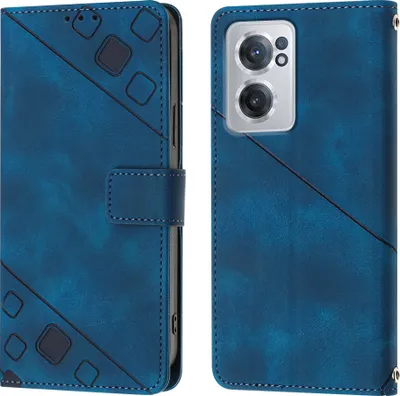 Obrázek produktu pro Pouzdro pro OnePlus Nord CE 2 5G vyražené Flip kožené peněženkové pouzdro s funkcí stojánku modré