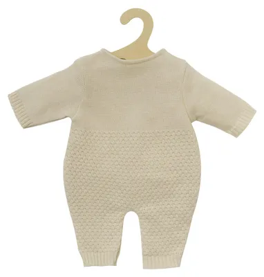 Produktbild von Heless Puppen-Strickstrampler aus 100 % Baumwolle, ecru, Gr. 35-45 cm