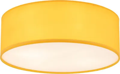 Produktbild von Kinderzimmerlampe Decke Metall Stoff B: 38 cm Weiß Gelb E27 4-flammig rund