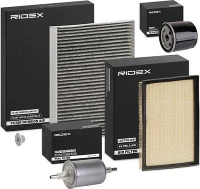 Produktbild von RIDEX Filterset Inspektionspaket Filtersatz für OPEL Astra H Caravan (A04) Astra H Schrägheck (A04) Astra G CC (T98) Zafira A (T98) Astra H GTC (A04)