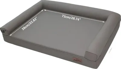 Image de Lit pour chien, Bolster en forme de U, couverture anti-rayures, L - 97x73x18cm