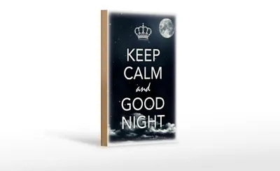 Produktbild von Holzschild Spruch 12x18cm Keep Calm and good night