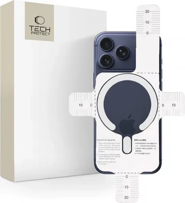 Image de Disques magnétiques Tech-Protect MMP-200 Anneau magnétique MagSafe pour coques sans Magsafe, blanc