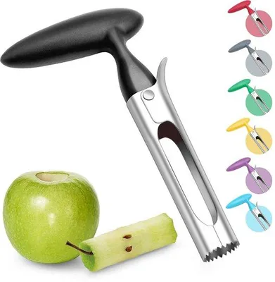 Produktbild von Ibenzoa® Apfelentkerner – ergonomischer ABS‑Griff, scharfes gezahntes Messer aus lebensmittelechtem 304 Edelstahl, leicht zu reinigen, für Äpfel & Birnen