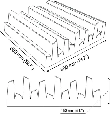 Obrázek produktu pro balení 2 kusů - Akustický difuzor | 2D difuzor | Barevné panely: (třešeň, ARTO (150 mm))