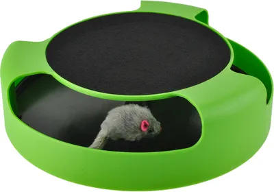 Produktbild von Katzenspielzeug „Fang die Maus” Kunststoff Plüsch Kratzteller Unterhaltung 5404