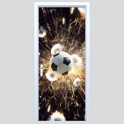 Produktbild von Stoff-Türaufkleber mit Fußballgrafiken 467PD