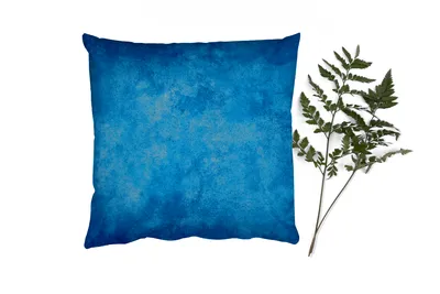 Produktbild von MuchoWow® Zierkissen Sofakissen Wohnzimmer Dekokissen 45x45 cm Beton - Blau - Vintage - Strukturiert - Industriell - Schlafpolster - Polster für das Sofa