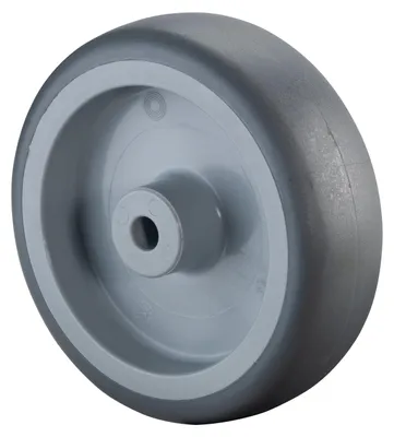 Produktbild von BS Rollen Gummirad Ø 75 mm, Kunststoff, grau, Tragkraft 60 kg, Gleitlager