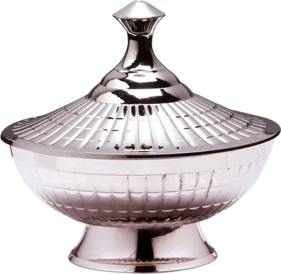 Immagine prodotto di Zuccheriera con coperchio Deko Mediterran Anwar in argento - 12cm -