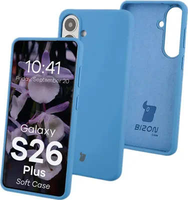 Produktbild von Silikon Handyhülle für Galaxy S26 Plus, Bizon Soft Case, Blau