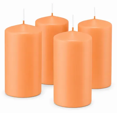 Produktbild von 4er Set Adventskranzkerzen Aprikose 100 x 48 mm | Wiedemann Kerzen, KI-generiertes Bild