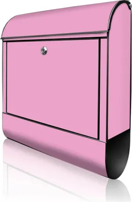 Produktbild von banjado Design Briefkasten Stahl schwarz mit Zeitungsfach pulverbeschichtet "Rose" 38x46x12,5cm & 2 Schlüssel - Postkasten A4 Einwurf inkl. Montagematerial [BK 0014]