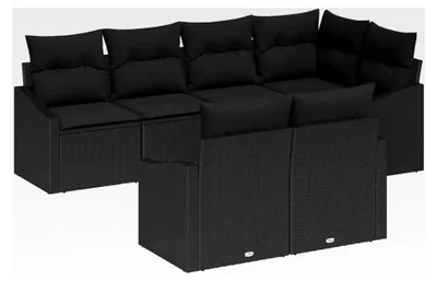 Produktbild von Garten-Sofa-Set Modern | Poly-Rattan | Hochwertig und Wetterfest | Mit Verstellbarem Tisch