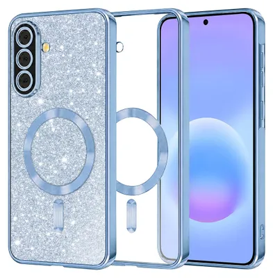 Zdjęcie produktu dla Techsuit Glitter MagSafe etui do Samsung Galaxy A57 5G - jasnoniebieskie