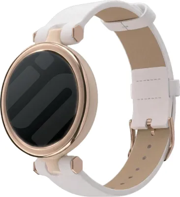 Produktbild von Strap-it Lederarmband - passend für Garmin Lily (weiß)