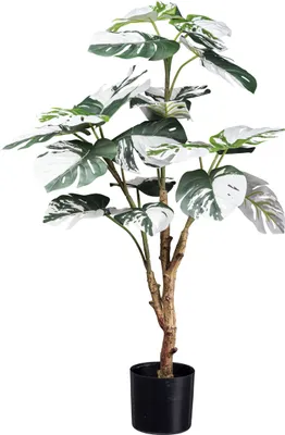 Produktbild von Kopu® Kunstpflanze Monstera Variegata 80 cm – 21 Blätter – Lochpflanze