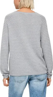Produktbild von s.Oliver Pullover aus Viskosemix mit Strukturmuster und Rollsaum, Regular Fit