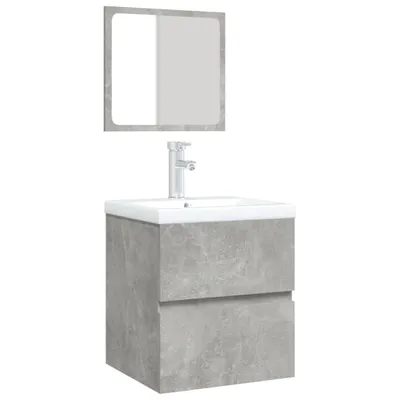 Obrázek produktu pro vidaXL Vanity Unit s umyvadlem a zrcadlem Concrete Grey