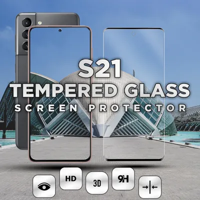 Produktbild von 1-Pack Samsung Galaxy S21 Displayschutzfolie - Gehärtetes Glas 9H - Super Qualität 3D