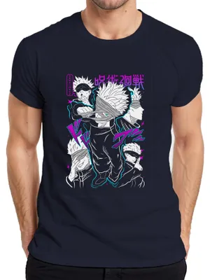 Produktbild von Satoru Gojo Jujutsu Kaisen Anime Manga Augenbinde Geschenk cool Herren T-Shirt, Navy, L