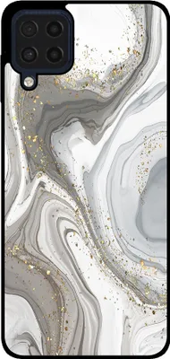 Zdjęcie produktu dla Etui na telefon Smartphonica pasujące do Samsung Galaxy M53 5G z marmurowym nadrukiem - Etui z TPU z marmurowym wzorem - Srebrny