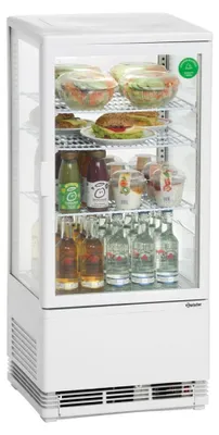 Image de Bartscher Mini-vitrine réfrigérée 78L, blanc, LxlxH : 3,8x4,25x9,6 cm ; 700578G