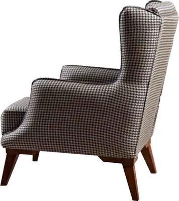 Obrázek produktu pro Karierter Sessel Polster 1-Sitzer Grauer Wohnzimmer Textil Lehnsessel