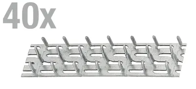 Produktbild von Alberts 40 x Nagelplatten 102 x 25 mm – verzinkt, Flachverbinder & Holzverbinder