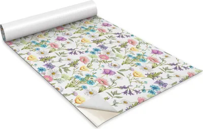 Produktbild von Selbstklebende Möbelfolie - Dekorationsfolie - Tischmöbel - Zuschneidbar - Feldblumen - 100 x 50 cm