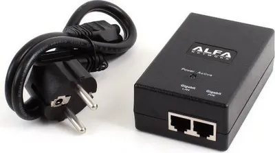 Productafbeelding van 48V passieve PoE-adapter, EU-stekker, Gigabit, voor IP-apparaten