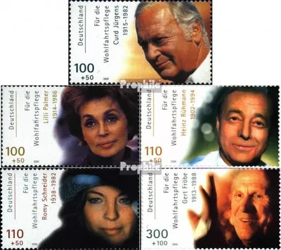 Produktbild von Briefmarken BRD (BR.Deutschland) 2000 Mi 2143-2147 (kompl.Ausg.) postfrisch Filmschauspieler