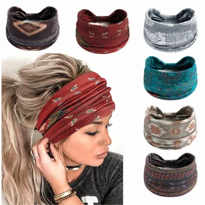 Produktbild von Solidchoice – Modisches Stirnband für Damen – Baumwoll-Turban für Yoga und Sport