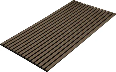 Produktbild von Faziango 2x Akustikpaneele Holz 120x60cm Walnuss 3D Wandpaneele MDF Lamellenwand Schallschutz Akustikplatten