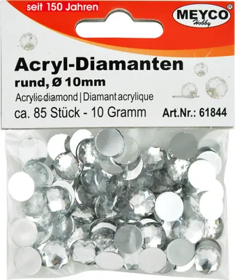 Produktbild von Acryl Diamanten Glitzerstein Dekostein Ø 10 mm ca. 85 Stück Kunststoff kristall