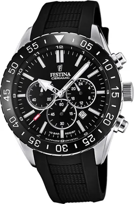 Produktbild von Festina Silikon Herren Uhr F20515/2 Armband-Uhr schwarz Keramik D2UF20515/2