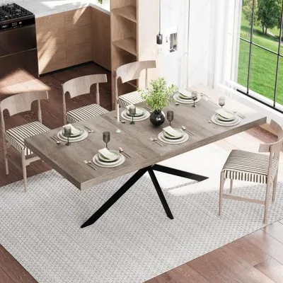Produktbild von Esstisch ausziehbar 140–180 cm, rechteckiger Tisch für 4–6 Personen mit Stauraum