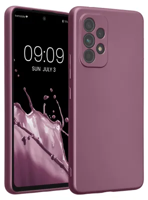 Produktbild von kwmobile Handyhülle für Samsung Galaxy A53 5G Hülle - weiche Silikon Case metallisch schimmernd - Schutzhülle Cover - Metallic Lavendel