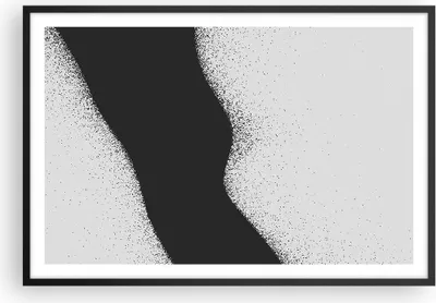 Produktbild von Gerahmtes Poster - Schwarzer Rahmen - Schwarz Staub Weiß - 91,5x61 cm - Wand Bild - Wanddeko - Wandbilder - Kunstposter - Wandposter - Bilderrahmen - Bilder - Kunstdruck - P2BAA91x61-4744