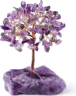 Image de Arbre de cristal d'améthyste avec base en pierre naturelle - Deko Tree of Life