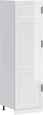 Image de vidaXL Armoire de cuisine Porto Blanc brillant Matériau dérivé du bois