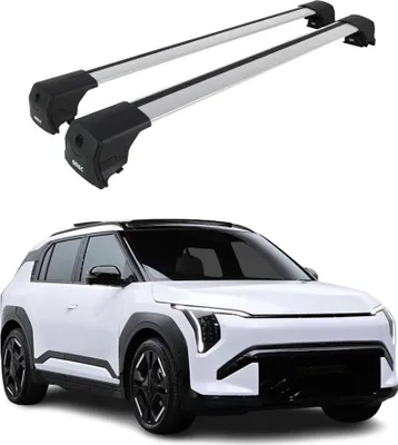 Image de Barres de toit transversales pour Kia EV3 2024-2025 Aluminium Gray 2 pcs